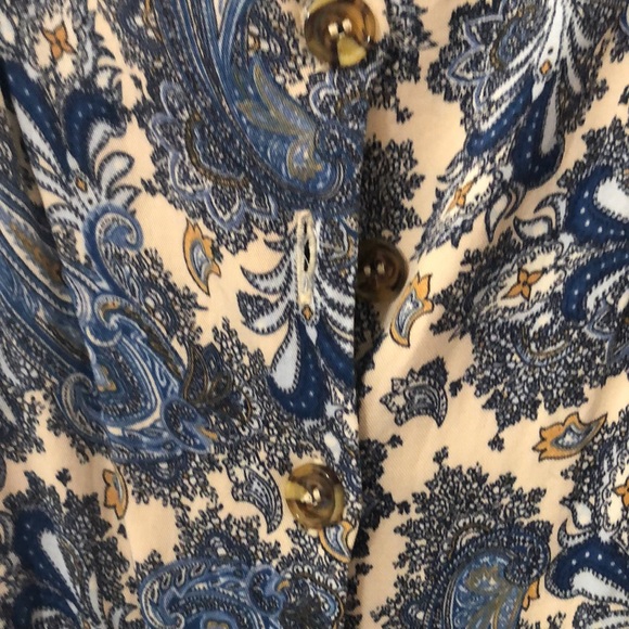 Blue & Yellow Paisley Midi Dress - Picture 2 of 4